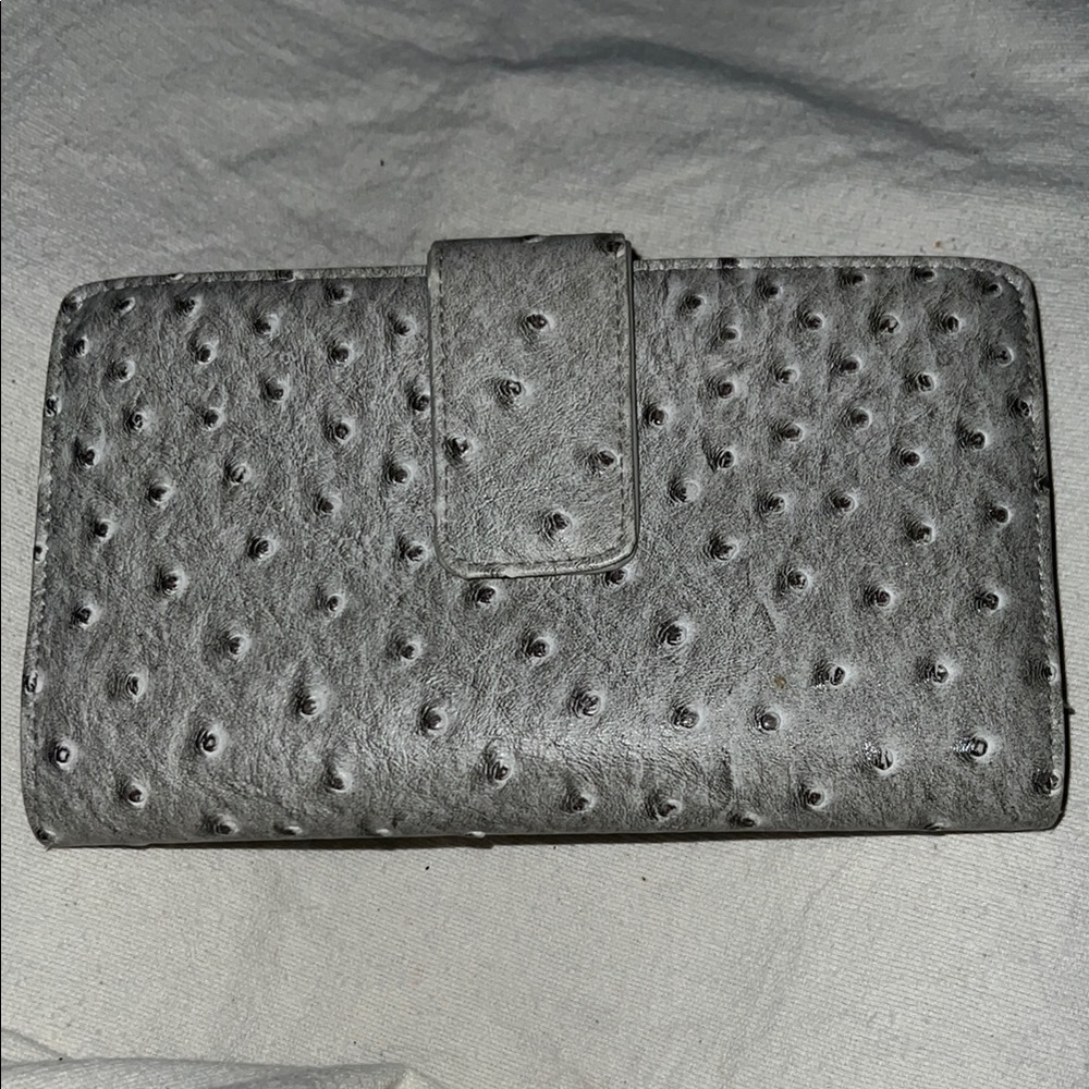 Gray Feaux Crocodile Women's Clutch/Wallet​